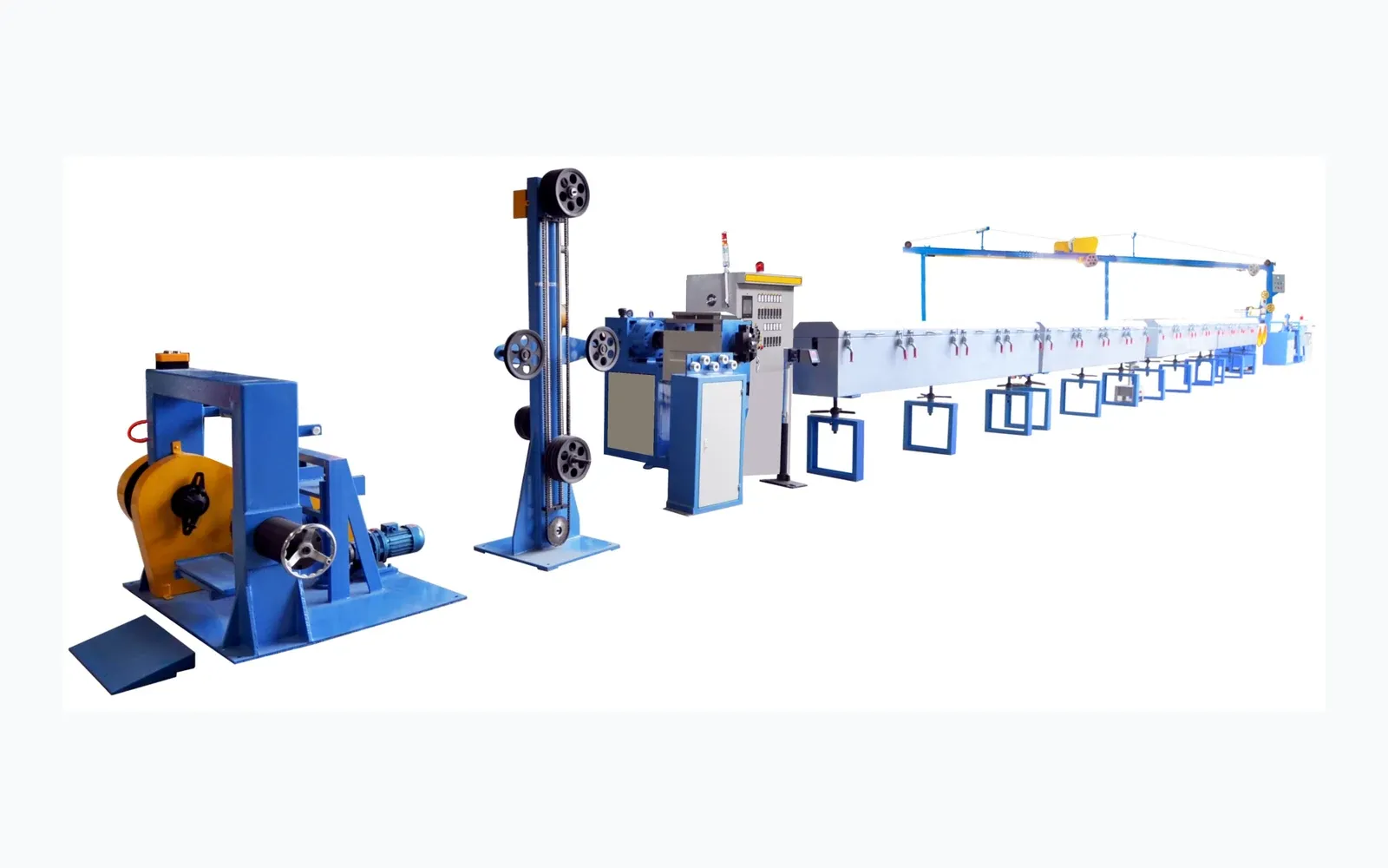 High-speed stranding machine system in a cable factory