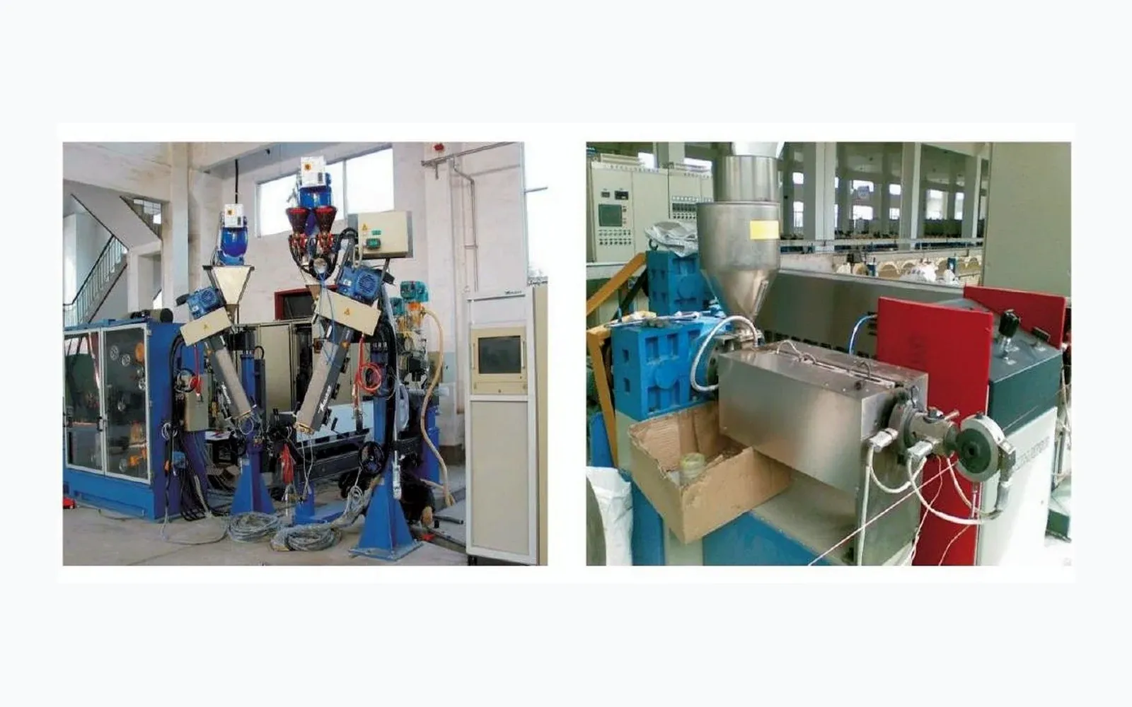 Physical foaming extrusion line in production